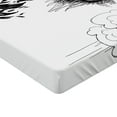 thumbnail image 2 of Ambesonne Sketchy Fitted Sheet, Football in Monochrome Form, Full Size, White and Black, 2 of 3