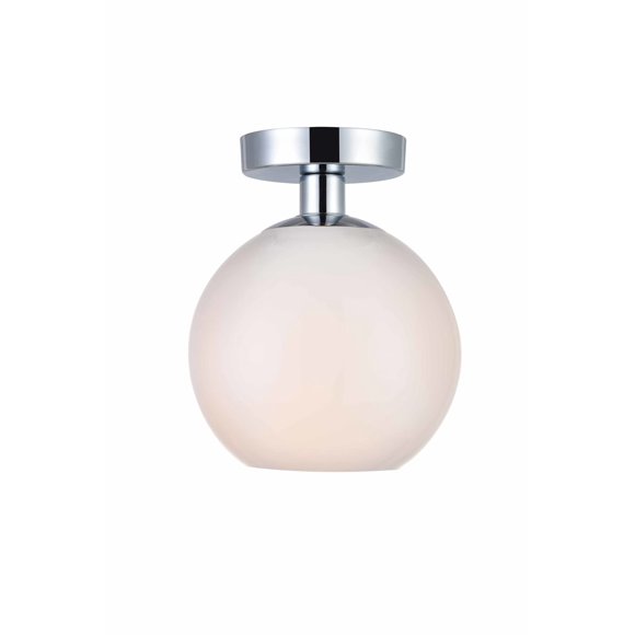 Lámpara de Techo Elegante Baxter 1 Luz Cromo Empotrada 20 cm