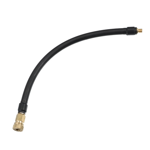 Unique Bargains Flexible Copper 30cm 12" Tire Valve Connect Pipe Air Inflator Extension Rubber Hose for Car