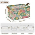 thumbnail image 7 of Yayeee Foldable Storage Basket for Shelves with Handles Waterproof Cloth Bins, Floral Pattern, 7 of 7