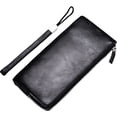 thumbnail image 1 of Monedero largo con cremallera para hombre, cartera portátil multifuncional, monedero largo para tarjetas, 1 of 8