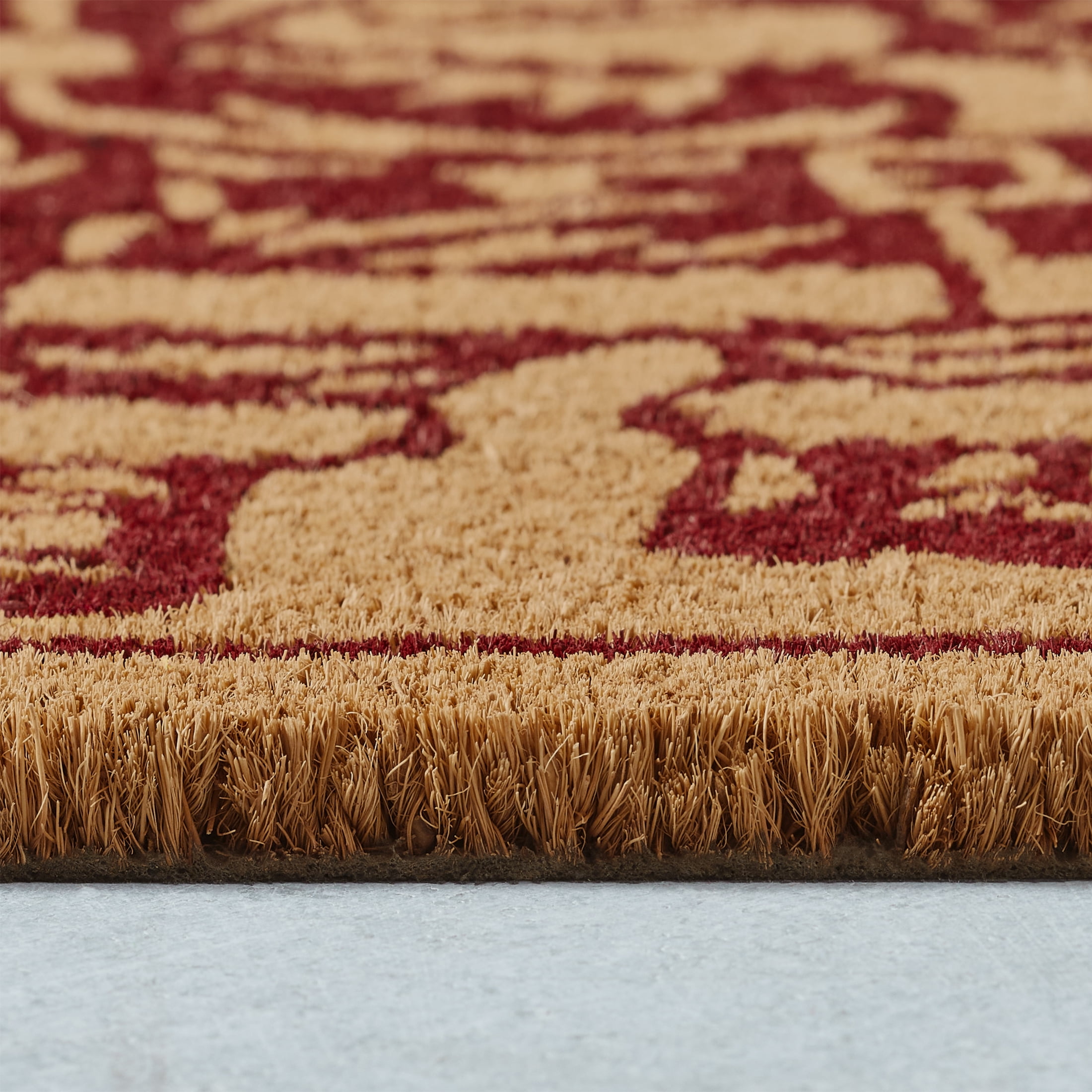 My Texas House Natural/Red Santa Outdoor Coir Doormat, 30" x 48"