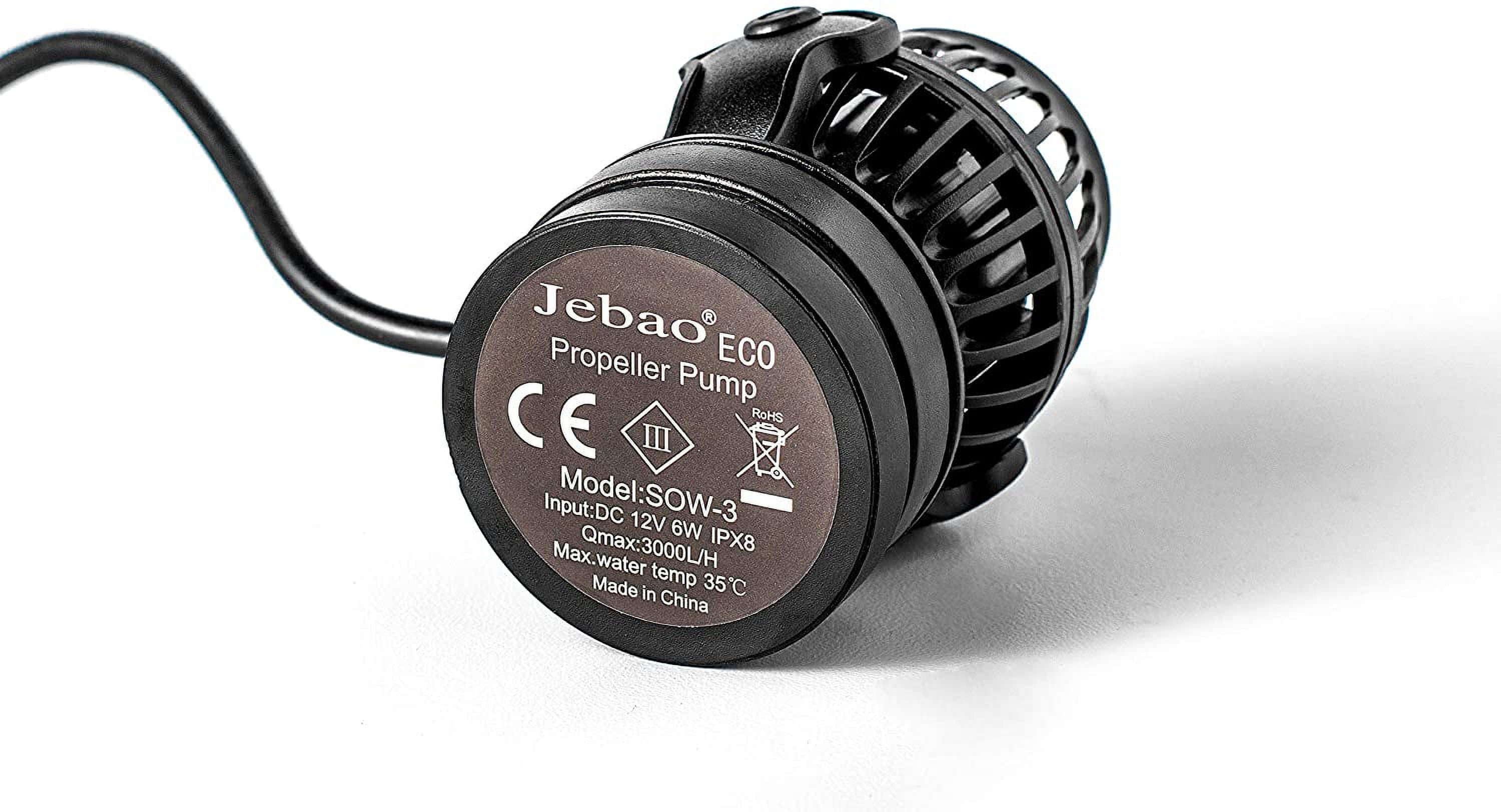 Jebao SOW-3 Wave Maker Flow Pump with Controller for Marine Reef Aquarium, 792gph