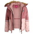 thumbnail image 3 of Pink Platinum Girls' Snowsuit - Water Resistant Winter Jacket and Ski Bib Overalls (4-16), 3 of 7