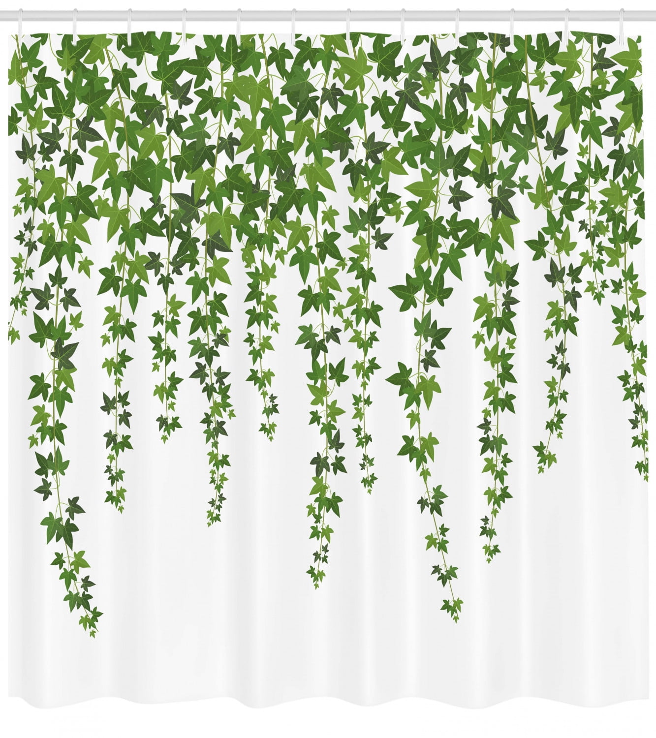 Vines Shower Curtain, Garden Theme Plant Grape Leaves Ivy Illustration