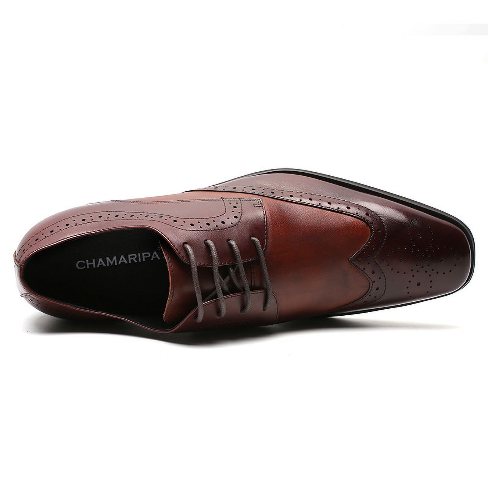 CMR Chamaripa Plum Elevator Derby Shoes Leather Height Increase ~2.7–3\