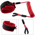 thumbnail image 4 of HLONK Surfboard Leash Stand Up Paddle Board 5mm Coiled Spring Leg Foot Rope Surfing Leash for Surfboard, 4 of 7