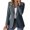 Gris, variante sur ManxiVoo Blazer Long pour Femme avec Épaulettes Coupe Ajustée Décontracté à Simple Boutonnage Veston Tailleur Taille g Violet