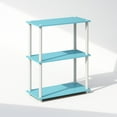 thumbnail image 1 of Furinno Turn-N-Tube 3-Tier Multipurpose Compact Display Rack, Shelving Unit, Bookcase, Light Blue/White, 1 of 1