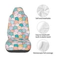 thumbnail image 4 of Disketp Colorful Cute Pig Car Seat Covers Universal Front Seat Coves for Car Accessories ,Padded Car Covers for Automotive, SUV, Truck, and Van, 4 of 5