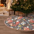 thumbnail image 5 of Sikiie Foxes Nativity Christmas Tree Skirt, Jesus Christian Winter Holiday Tree Mat Decoration(30-48IN)48", 5 of 6