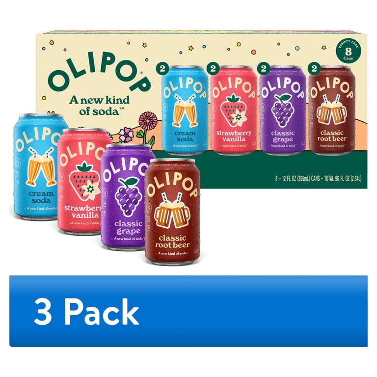 Olipop 6g Fiber Prebiotic Soda Variety Pack, 12 fl oz, 8 Pack photo 1