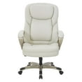 thumbnail image 4 of Executive Cream Bonded Leather Office Chair with Cocoa Coated Nylon Base, 4 of 10