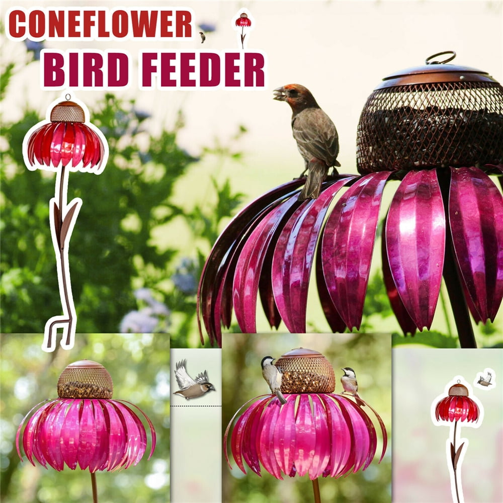 Coneflower Bird Feeder Sensation Pink Coneflower Bird Feeder Stand Bird Feeder 