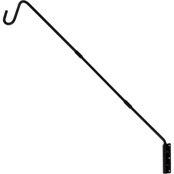 Heavy Duty Deck Hook 25 Inch or 36 Wall Mounted Extended Reach Hook Pole Plant Bracket for Hanging Bird Feeder Plants Suet Baskets Lanterns Wind Chimes