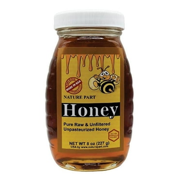 Nature Part  100% Pure, Raw and Unfiltered Honey 8 oz Glass Jar