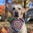 thumbnail image 2 of Dog Bandana 1 Pack,Multicolor Ethnic Mandala Pattern Bandanas for Dogs,Cat Bandana,Small/ Large Dog Bandana 2 Size,Dog Bandanas Girl Boy, 2 of 5