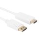 thumbnail image 1 of Cable DP a HDMI de 1,8 m, cable de conexión, convertidor de audio y vídeo, compatible con 4K Ultra HD, 1 of 8