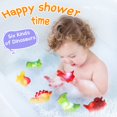 thumbnail image 4 of 6Pcs Light Up Bath Toys Colorful Dinosaur Bath Toy Cute Cartoon Waterproof, 4 of 8