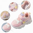 thumbnail image 6 of JUMEYU Toddler Velcro Sneakers Toddler Shoes for Baby Girls Sneakers Barefoot Walking Shoes Running Tennis Shoes Size 9 (Pink,Toddler 9), 6 of 9