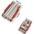 thumbnail image 4 of Outil de Réparation de Vélo Multifonction 11 en 1, Kit d'Outils Multi-Mini Vélo, Outil d'Entretien de Vélo Pliable Portable (Rouge), 4 of 5
