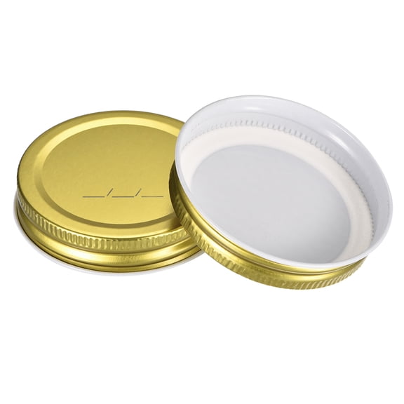 Uxcell Mason Jar Lids, 30 Pack - Tinplate Canning Lids Regular Mouth Leak Proof Fits Storage Jars (Gold)
