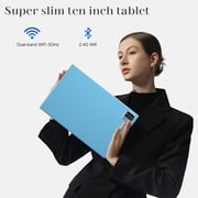 2025 Newest Android 14 Tablet, 10 inch 8GB RAM+64GB ROM 2 In 1 Tablet with Keyboard Case Mouse Stylus, 1.8GHz Quad-Core Processor, 1280*800 HD Touch Screen, 8MP Dual Camera, Games, Wi-Fi, BT Tablet