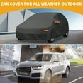 thumbnail image 2 of Unique Bargains Durable Waterproof Car Cover with Reflective Strips Black for Mazda 3 Hatchback 187.01"x72.83"x51.18", 2 of 8
