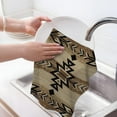 thumbnail image 3 of Western Kitchen Towels 18x26 Inch Brown Black Boho Aztec Decor Dish Towels Rustic Beige Native Geometic American Decoration Hand Towels Absorbent Dish Cloths for Home Kitchen Dining Set of 2, 3 of 6