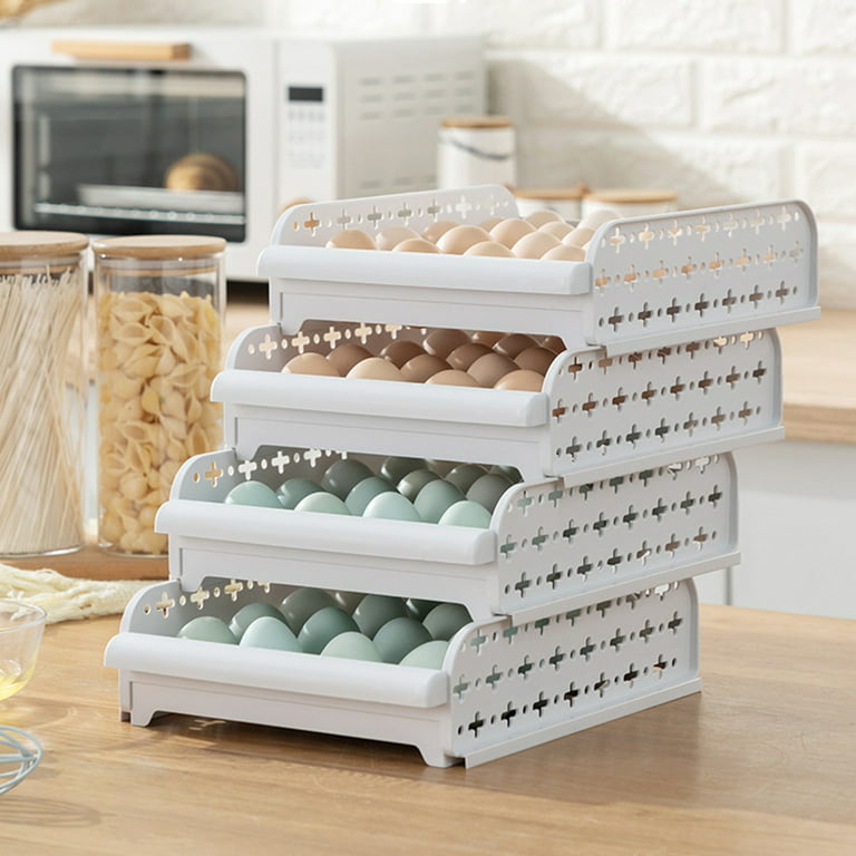 Cheers.US Egg Holder for Refrigerator, 20 Grids Auto Scrolling Fresh  Keeping Eggs Storage Container Case Refrigerator Egg Storage Box Holder For  Household Kitchen Tools 