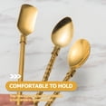 thumbnail image 4 of Shisuyan 4Pcs Stainless Steel Spoon Straw Reusable Drinking Spoon Ice Cream Spoons, 4 of 9