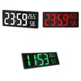 thumbnail image 1 of Reloj De Pared Digital LED Grande De 3 Piezas Con Temperatura Interior Verde + Blanco + Rojo, 1 of 9