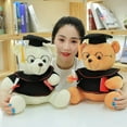 thumbnail image 2 of 1pc 18/23cm Cute Dr. Bear Plush Toy Stuffed Soft Kawaii Teddy bear Animal Dolls Graduation Gifts for Kids Children Girls, 2 of 9