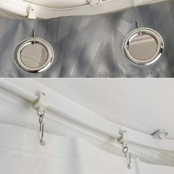 Yardwe 120Pcs Silver Curtain Holder Hooks with Fine Workmanship and Easy Use