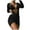 Black, variant on WREESH Womens Swimsuit Coverup Drawstring Deep V Neck Long Sleeve Beach Cover Up Dress Solid Bikini Strap Bikini Deep V Split Swimsuit Set Three-Piece Bathing Suit Green