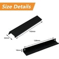 thumbnail image 2 of Finger Edge Pull, 8pcs Concealed Handle Modern Style Drawer Handle,Aluminum Alloy Invisible Handle Wardrobe Handle for Cabinet Hardware Drawer(Black,150mm), 2 of 5