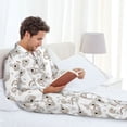 thumbnail image 6 of Uemuo Cartoon Koala Pattern 2-Piece Loungewear Set - Men’s Soft Sleepwear, Cozy Winter PJs, Comfy Sleep Set-Medium, 6 of 7