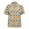 thumbnail image 5 of joogoo Men's Hawaiian Shirt Geometry Circle Print Short Sleeve Casual Button Down Shirts XL, 5 of 6