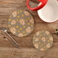 thumbnail image 2 of SKYSONIC Fall Hedgehogs Cute Pot Holders Trivets, 2 Pcs Heat Resistant Trivets,Maple Leaf Autumn Cotton Thread Weave Mats for Hot Pads Pans Pot Bowl Teapot for Kitchen Decor, 2 of 7