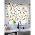 thumbnail image 5 of Sheer Curtains 54 Inch Length, Yellow Spring Floral Semi Sheer Curtains Light Filtering Window Treatment, Flowers Leaves Elegant Pastoral Privacy Voile Drapes for Living Room Bedroom 52x54 Inch, 5 of 7
