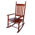 thumbnail image 5 of Tcbosik Rocking Chair Acacia Wood Frame Outdoor& Indoor for Garden, Lawn, Balcony, Backyard and Patio Porch Rocker (Brown), 5 of 6
