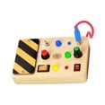 thumbnail image 3 of Botón Busy Board LED Montessori Busy Board Juego de cognición Actividad temprana Habilidades motoras Interruptor de luces LED Interruptores de juguete Baoblaze Material de tablero ocupado, 3 of 8