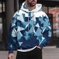 thumbnail image 1 of Sudadera con capucha para hombre, estilo casual, con cuello redondo, estampado, manga larga, blusa de poliéster, 1 of 6