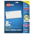 Avery Return Address Labels, White, 2/3" x 13/4", Easy Peel, Laser