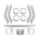thumbnail image 1 of Conjunto de de decoración interior ligero, fácil de usar, elegante decorativo de reemplazo resistente al desgaste conveniente Plata, 1 of 9