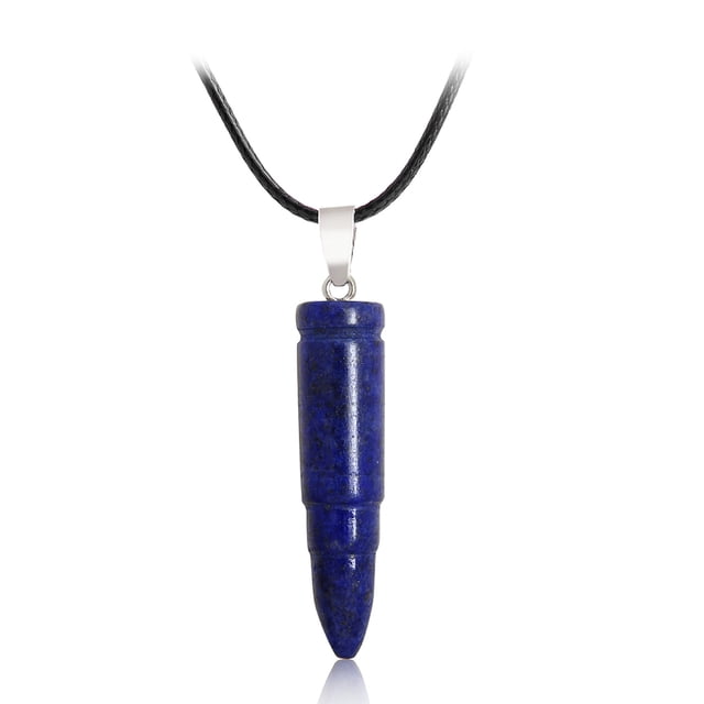 Qarigey Abalorio de columna hexagonal para hombre, colgantes colgantes hechos a mano para vacaciones, abalorios de cristal coloridos para cadena con oro Type3 NO3 Qarigey AP010780-03B