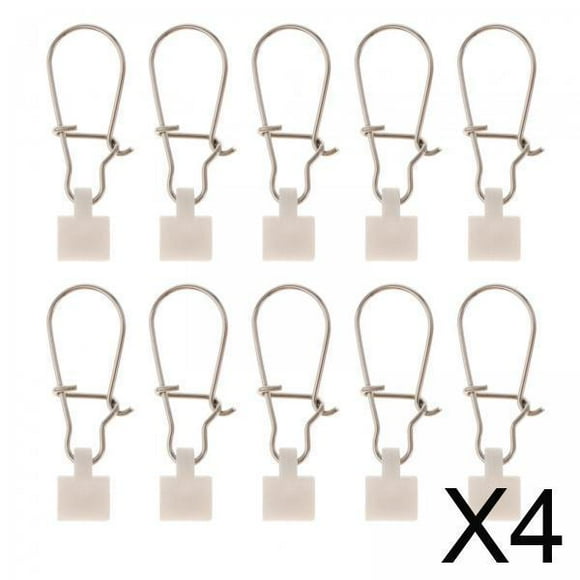 DYNWAVECA 4x10 Pieces Fishing Line Sinker Slides Fishing Tackle Sinker Weights Connector White