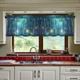 thumbnail image 3 of Yayeee Kitchen Curtains Tier Set of 2 Light Filtering 57"x24" Over Sink Window Panels, Magical Forest Glowing Lights, 3 of 7