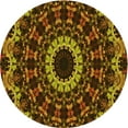 thumbnail image 1 of Ahgly Company Machine Washable Indoor Square Transitional Night Red Area Rugs, 3' Square, 1 of 7