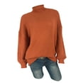 thumbnail image 2 of Liacowi Women's Turtleneck Sweaters Casual Long Sleeve Solid Color Pullover Fall Loose Knitted Tops, 2 of 4